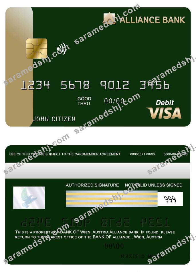 Austria, Alliance bank visa card
